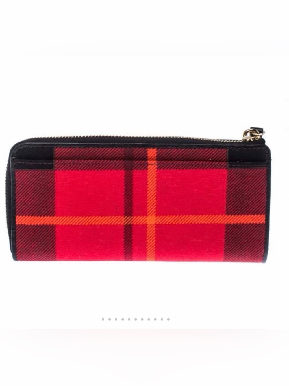 Kate Spade Julia Street red Plaid Nisha Wallet with storybook lining & leather - Picture 2 of 13